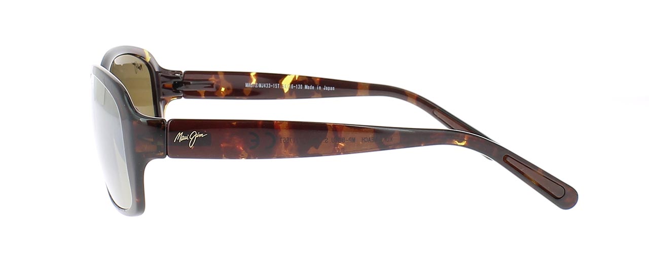 Paire de lunettes de soleil Maui-jim H433n couleur brun - Côté droit - Doyle